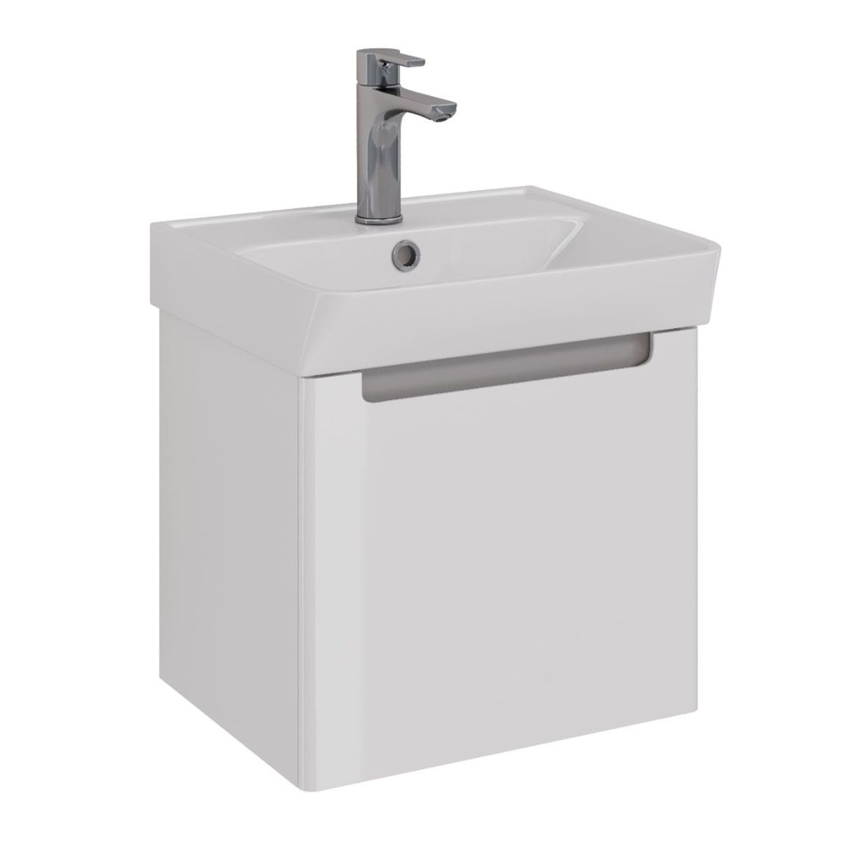 Тумба под раковину Lemark BUNO MINI 45 см подвесная, серый/белый LM05BM45T Тумба под раковину Lemark BUNO MINI 45 см подвесная, серый/белый LM05BM45T