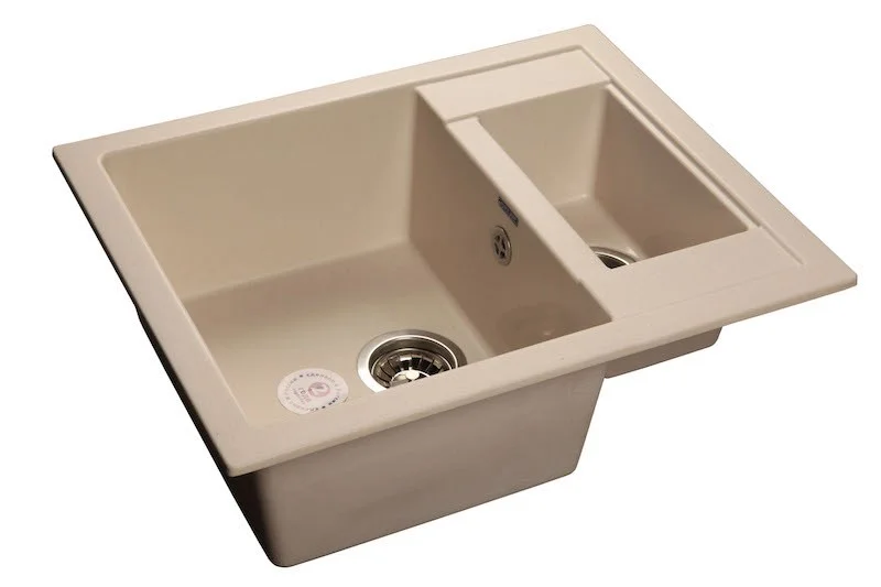 Кухонная мойка GranFest Quadro Q-610 K бел белый Кухонная мойка GranFest Quadro Q-610 K бел белый