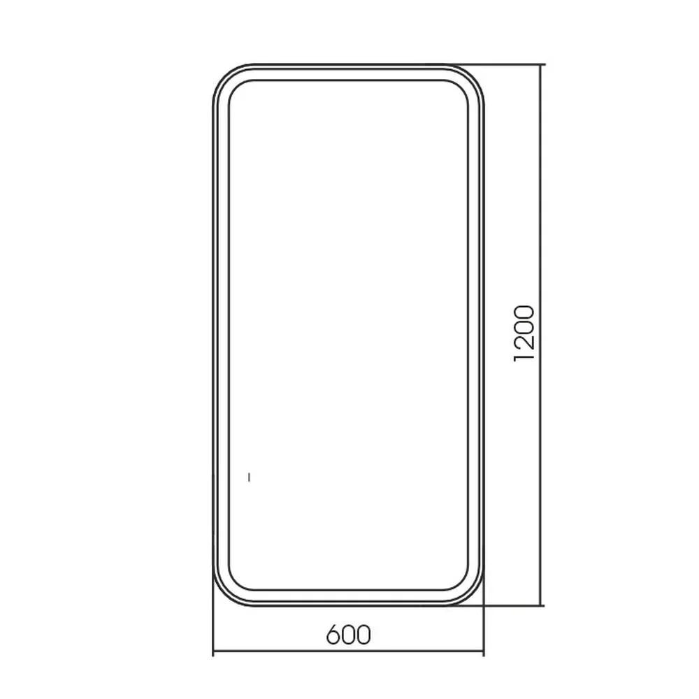 Зеркало Silver Mirrors Мальта 600х1200 LED-00002936 бесконтактный сенсор — Изображение 2