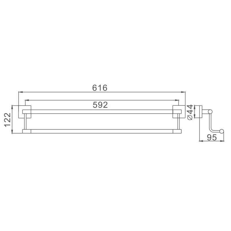 Полотенцедержатель Haiba HB8609 хром — Изображение 2