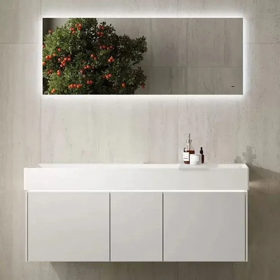 Зеркало Kerama Marazzi Vetrata S 450х1170 мм VE.S.mi.117\WHT сенсор со сменой цвета подсветки и антизапотевание, белое — Изображение 7