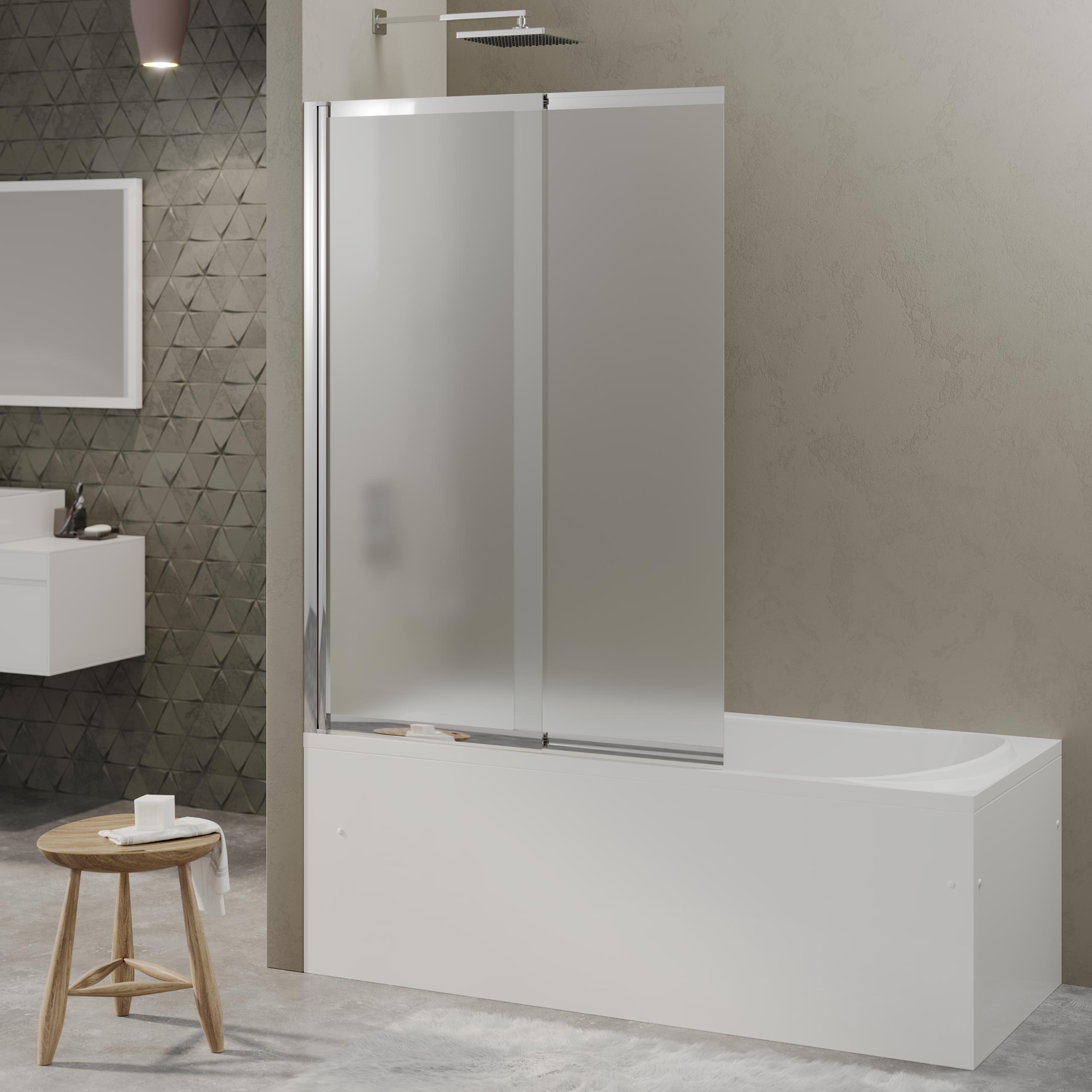 Шторка на ванну BERGES RIVER S Slider 980 матовое стекло 065021 Шторка на ванну BERGES RIVER S Slider 980 матовое стекло 065021