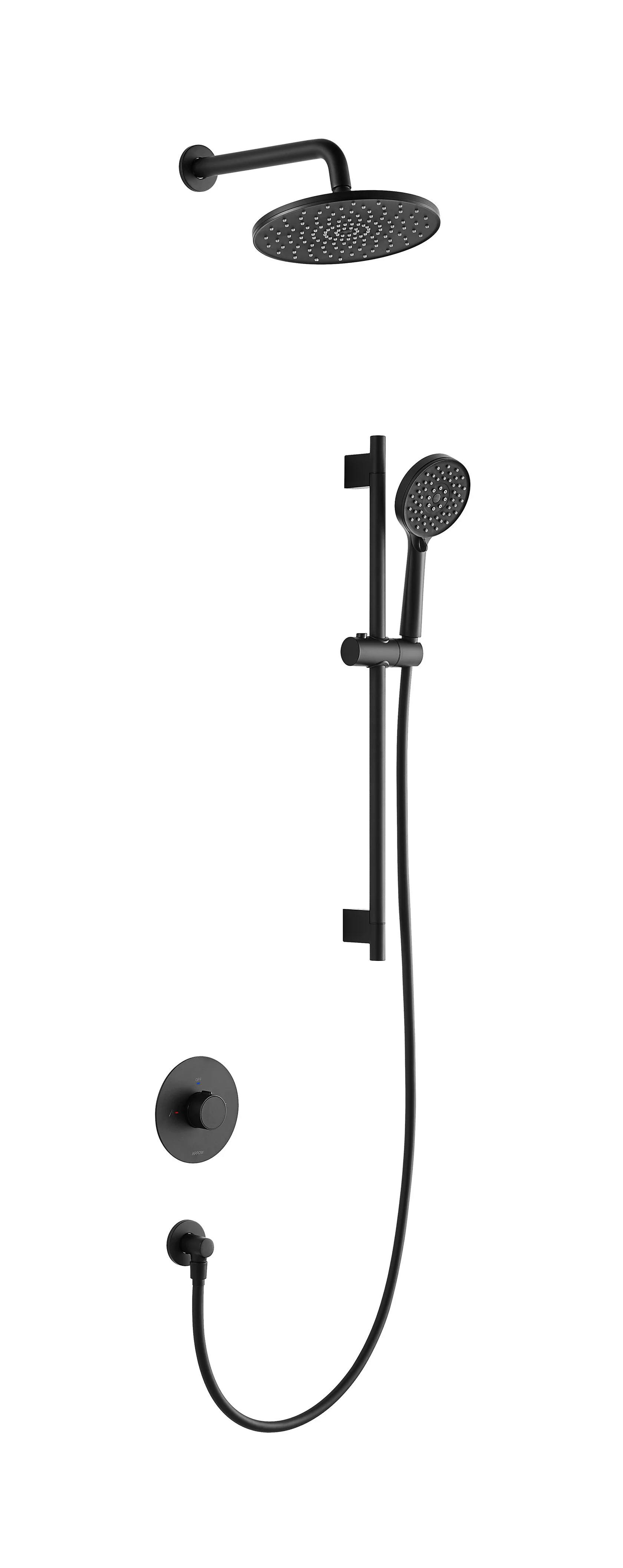 Душевая система ARROW AG3732MB-1 c внутренней частью, черный матовый Душевая система ARROW AG3732MB-1 c внутренней частью, черный матовый