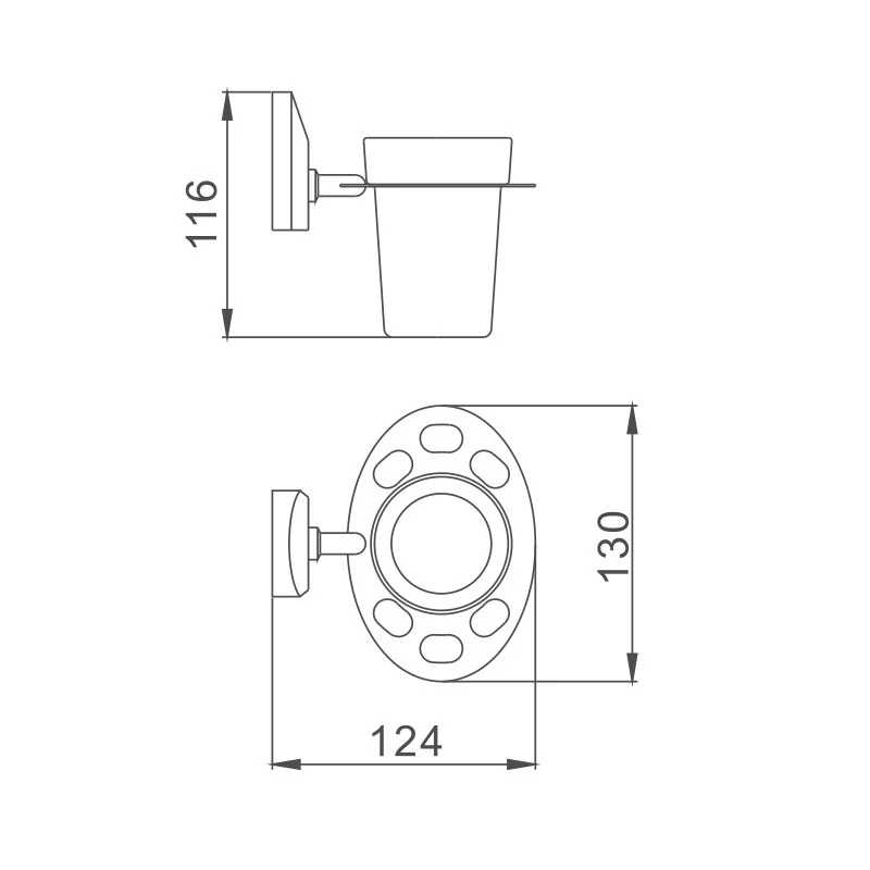 Стакан Haiba HB1606-1 хром — Изображение 2