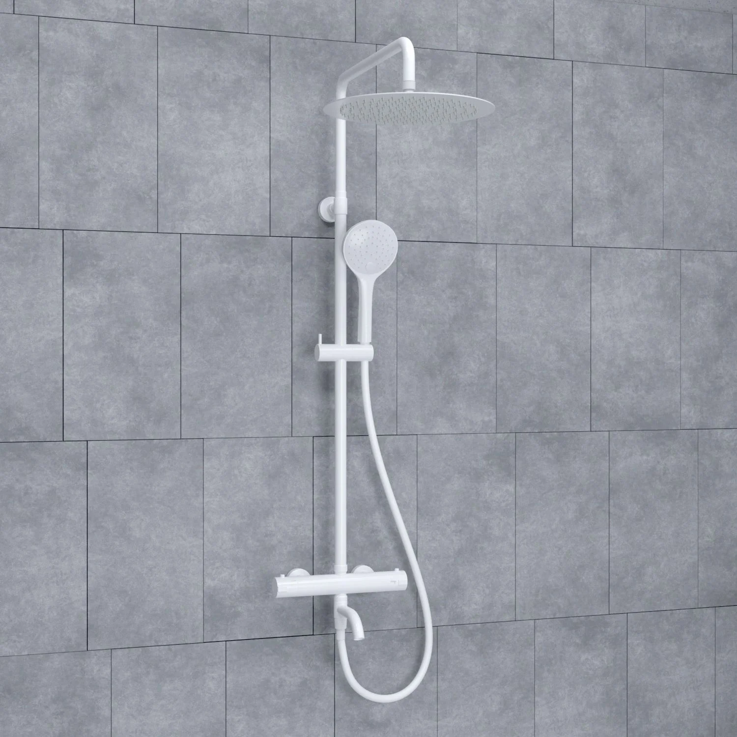 Душевая система WasserKRAFT A188.161.155.WM Thermo с термостатом белый Душевая система WasserKRAFT A188.161.155.WM Thermo с термостатом белый