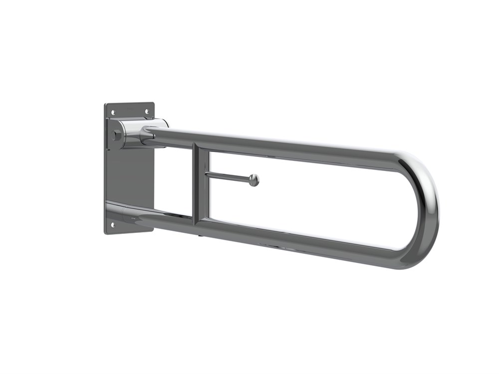 Поручень Roca Access Comfort 800 мм, с держателем для туалетной бумаги, нержавеющая сталь 816934001 Поручень Roca Access Comfort 800 мм, с держателем для туалетной бумаги, нержавеющая сталь 816934001