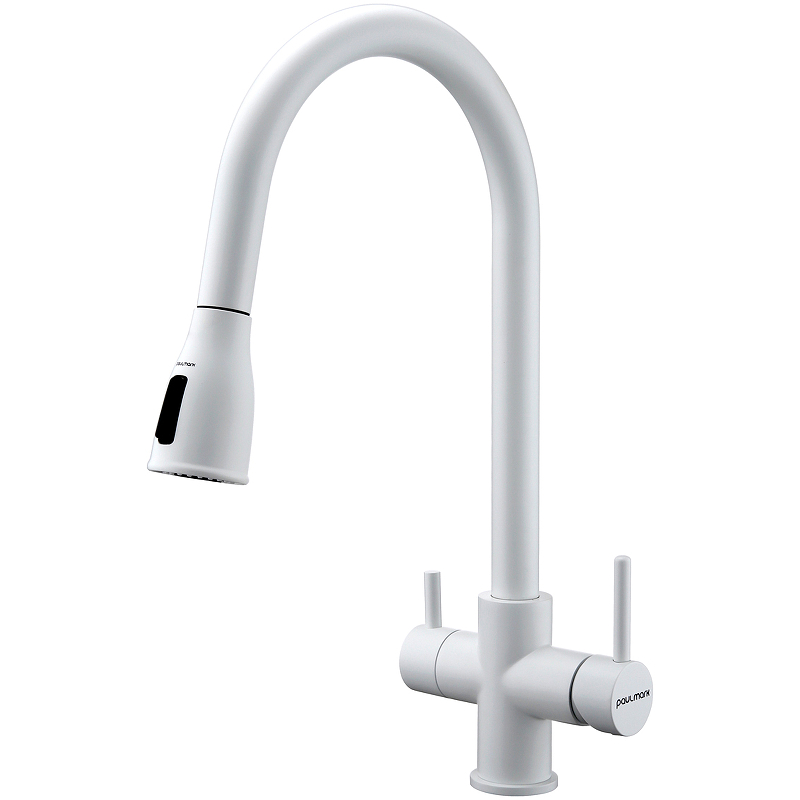 Смеситель для кухни Paulmark LANGE белый матовый La214212-WH Смеситель для кухни Paulmark LANGE белый матовый La214212-WH
