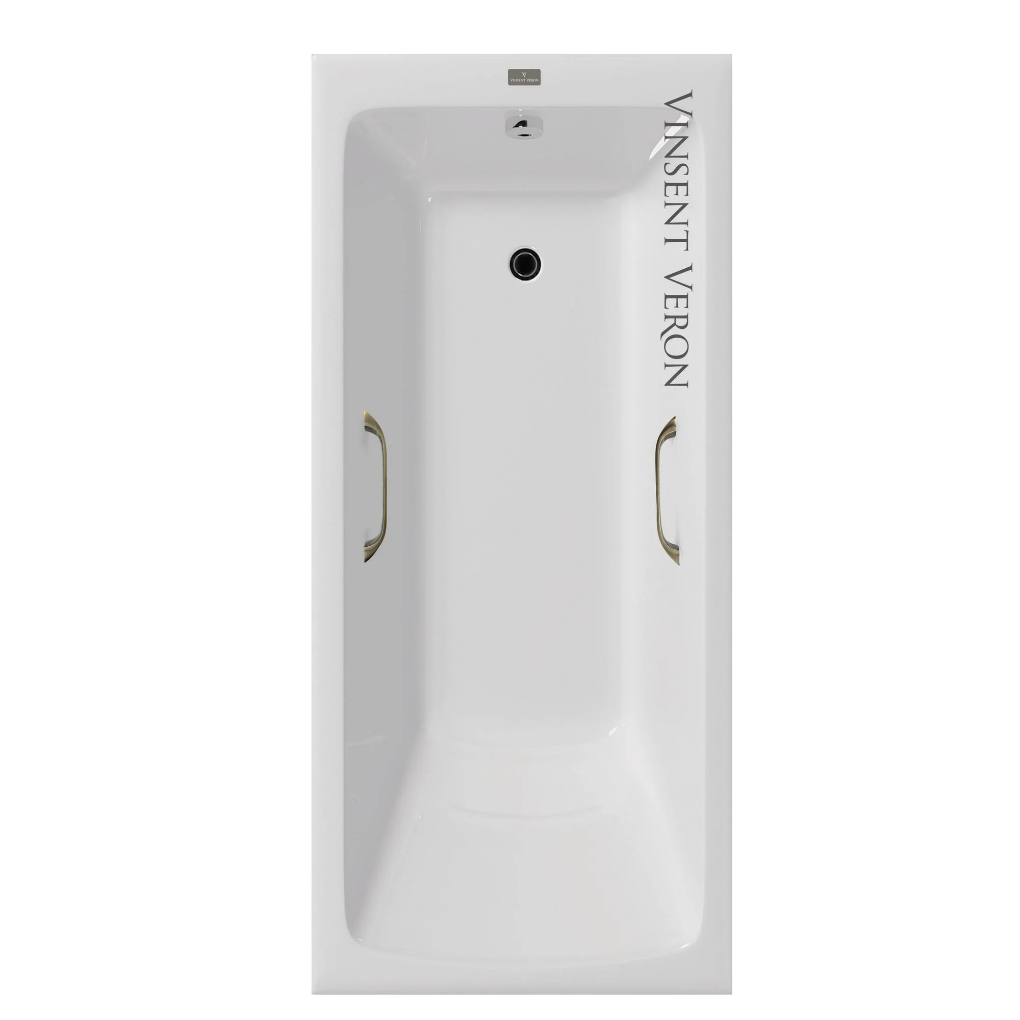 Ванна чугунная Vinsent Veron Kingston 180x80x50 VKN1808050H/VH0012BR с бронзовыми ручками Ванна чугунная Vinsent Veron Kingston 180x80x50 VKN1808050H/VH0012BR с бронзовыми ручками