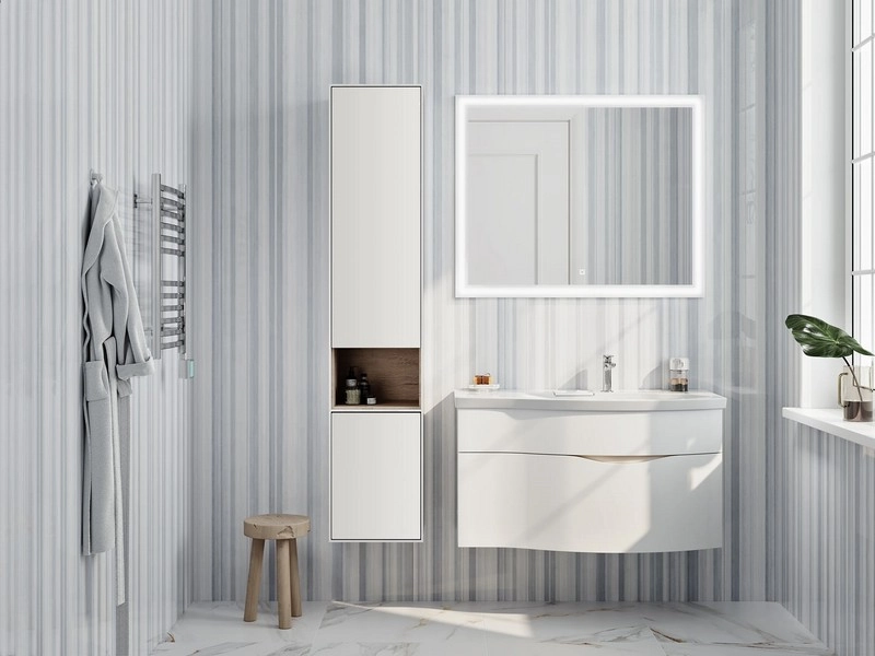 Тумба под раковину Kerama Marazzi Riva 100 см RV.100Rh\WHT.M правая, белая матовая — Изображение 8