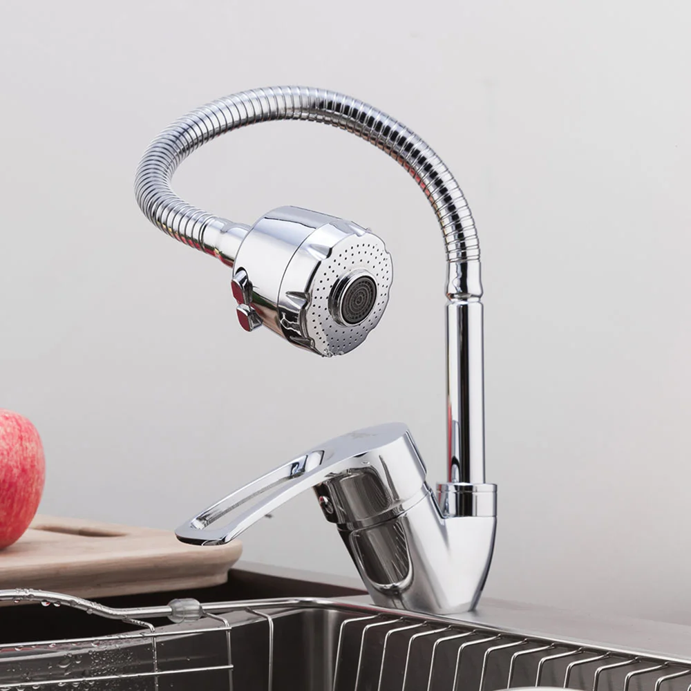 Смеситель для кухни FRAP F43701-B с гибким изливом, хром — Изображение 3
