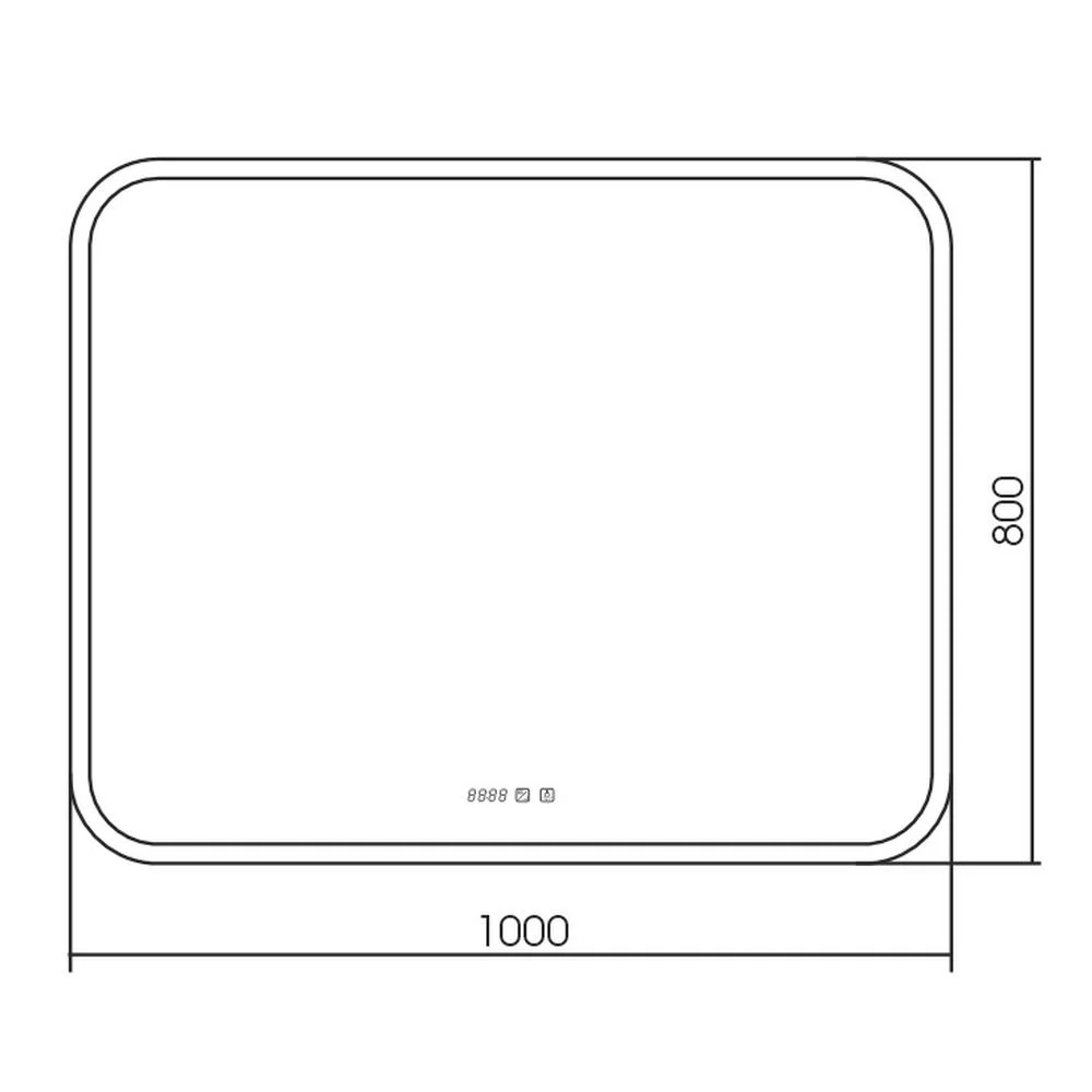 Зеркало Silver Mirrors Стив 1000х800 ФР-00001650 сенсорный выключатель двойной подогрев часы — Изображение 2