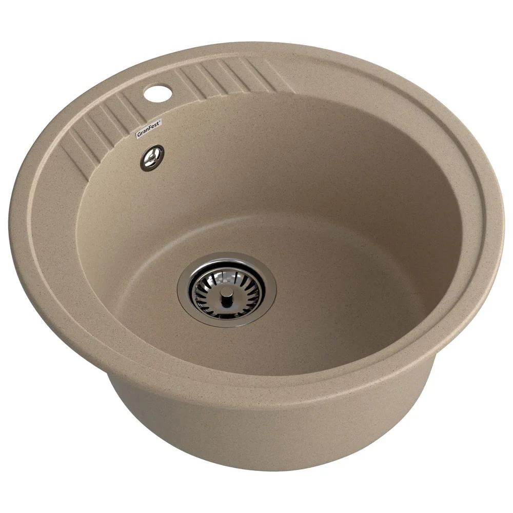 Кухонная мойка GranFest RONDO R-520 песочный — Изображение 2