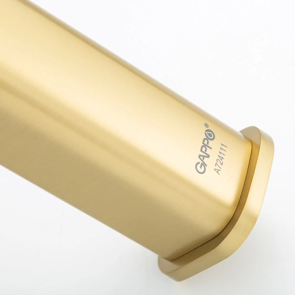 Смеситель для раковины Gappo G1028-3 золотой сатин — Изображение 10