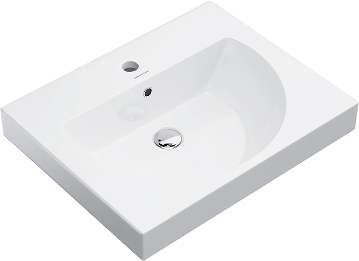 Раковина Kerama Marazzi Buongiorno BG.wb.60 подвесная/мебельная 60, белая глянцевая Раковина Kerama Marazzi Buongiorno BG.wb.60 подвесная/мебельная 60, белая глянцевая