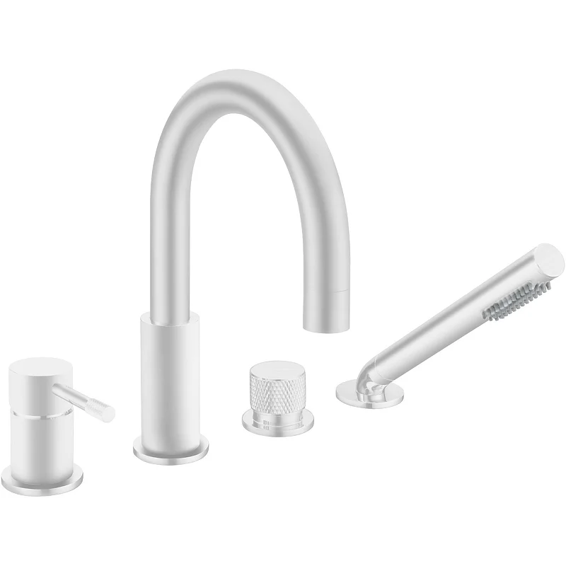 Смеситель на борт ванны Boheme UNO Matt White 460-MW Смеситель на борт ванны Boheme UNO Matt White 460-MW