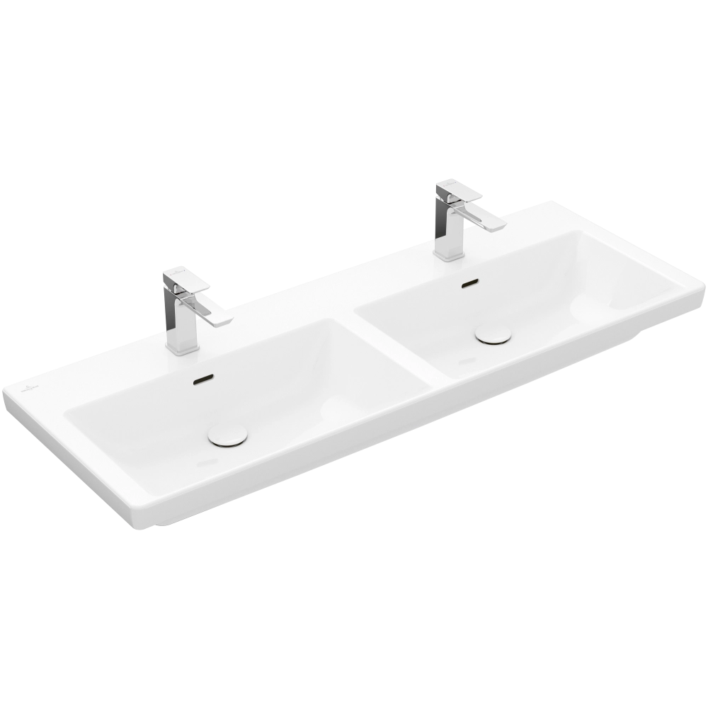 Раковина Villeroy & Boch Subway 3.0 двойная 130 x 47 см 4A71D5R1 Раковина Villeroy & Boch Subway 3.0 двойная 130 x 47 см 4A71D5R1