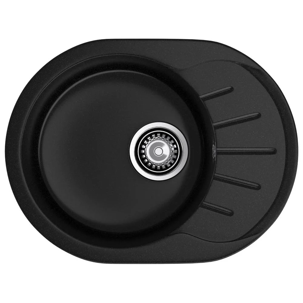 Кухонная мойка GranFest RONDO R-580L черный — Изображение 1