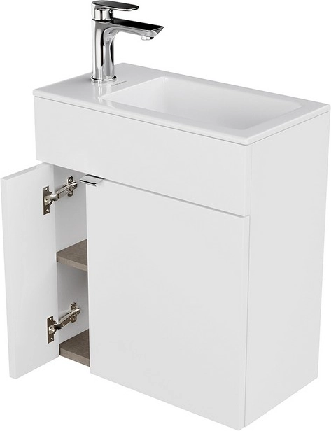 Тумба под раковину Kerama Marazzi LAT.50.1\WHT подвесная Lato 50 с дверцей, белый глянцевый — Изображение 6