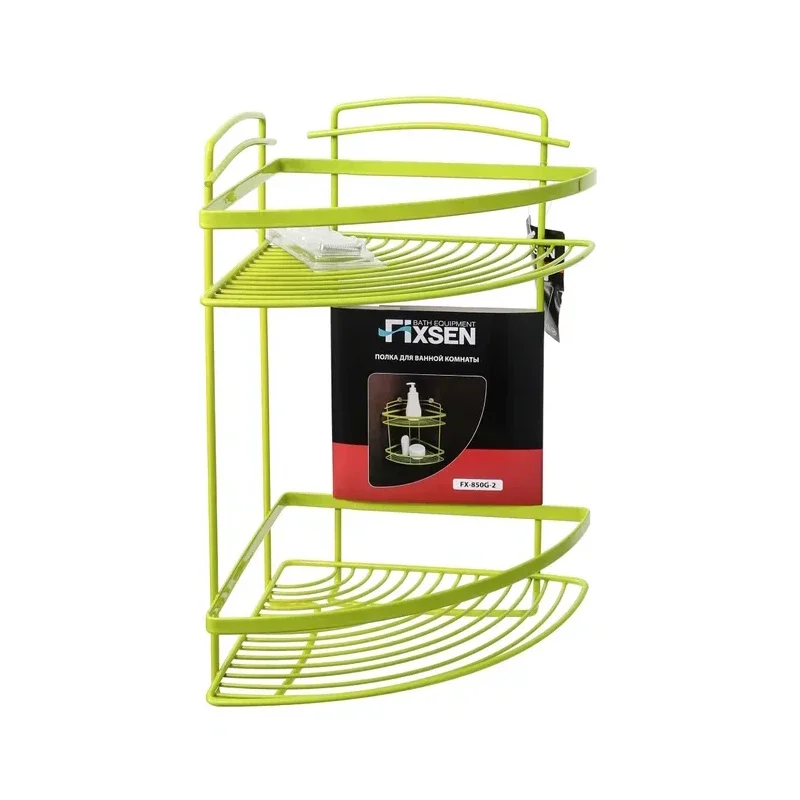 Полка Fixsen FX-850G-2 угловая, двухэтажная, зеленая — Изображение 3