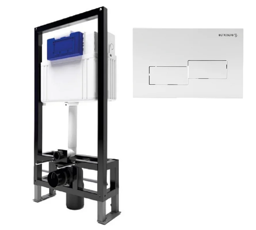Инсталляция для унитаза BETTOSERB SAVA FREE STANDING SFS40006486G с клавишей смыва BRICKS белый Инсталляция для унитаза BETTOSERB SAVA FREE STANDING SFS40006486G с клавишей смыва BRICKS белый