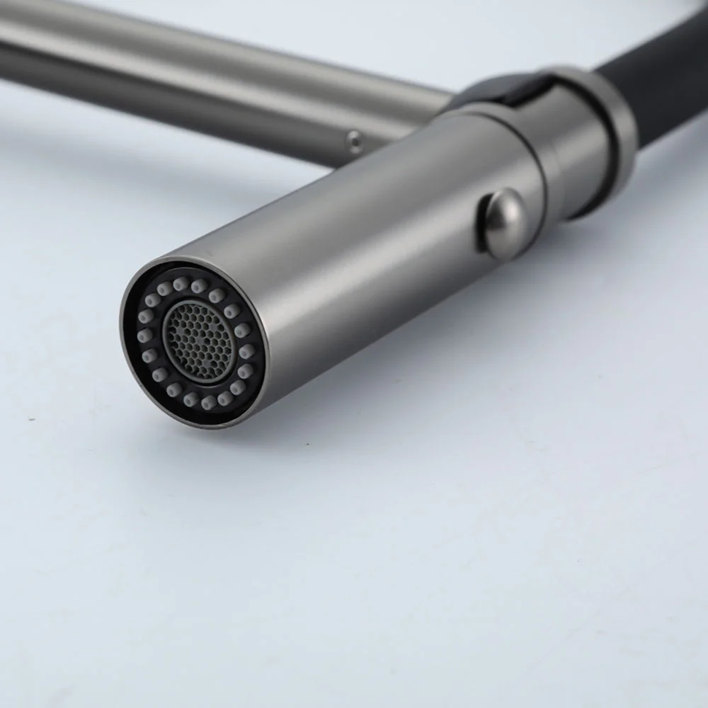 Смеситель для кухни GAPPO G4098-29 с гибким изливом, оружейная сталь — Изображение 11