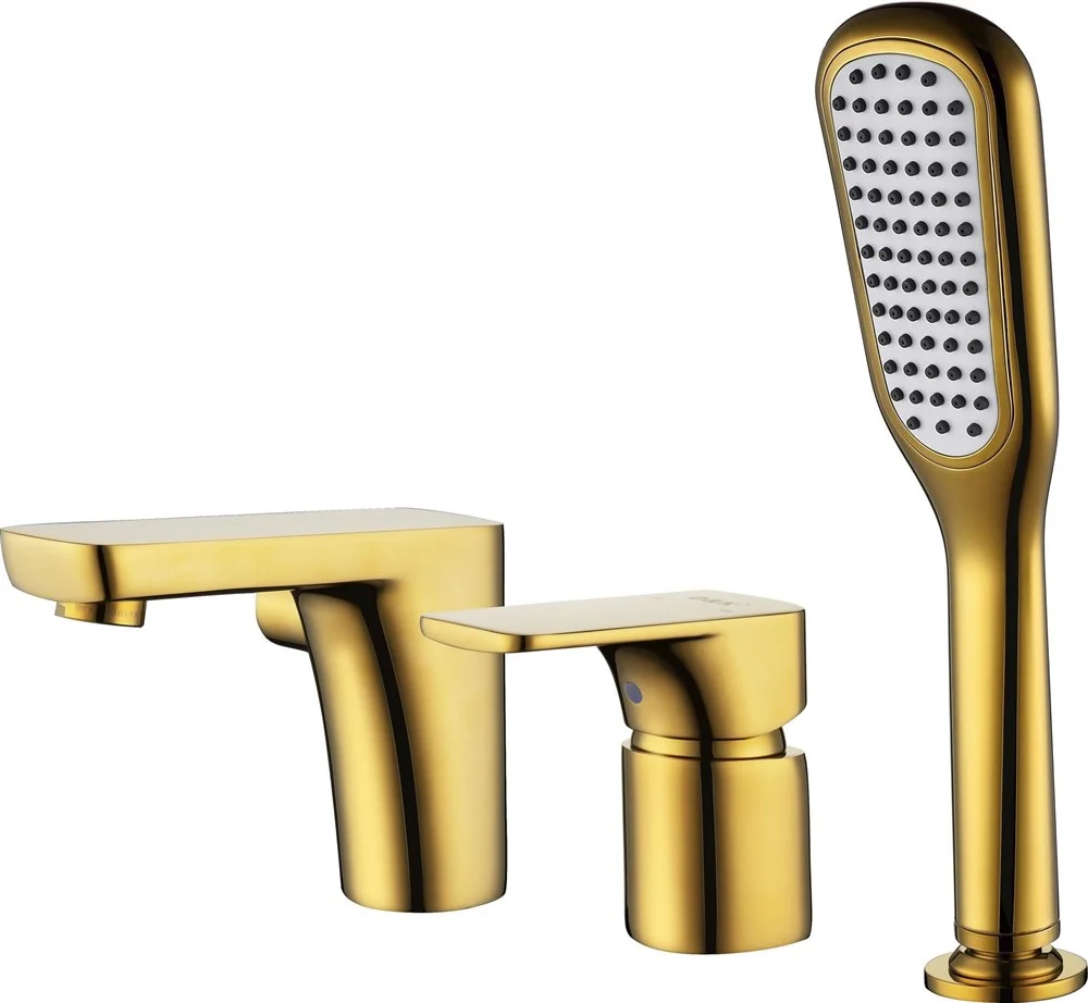 Смеситель на борт ванны D&K Berlin.Tourto (DA1434903) врезной золото Смеситель на борт ванны D&K Berlin.Tourto (DA1434903) врезной золото