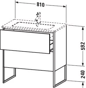 Тумба под раковину Duravit XSquare XS444602222 напольная 81 см белая глянцевый Тумба под раковину Duravit XSquare XS444602222 напольная 81 см белая глянцевый