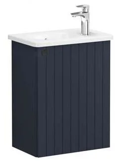 Тумба с раковиной Vitra Root Groove 45 см 69203 матовая темно-синяя, правая Тумба с раковиной Vitra Root Groove 45 см 69203 матовая темно-синяя, правая
