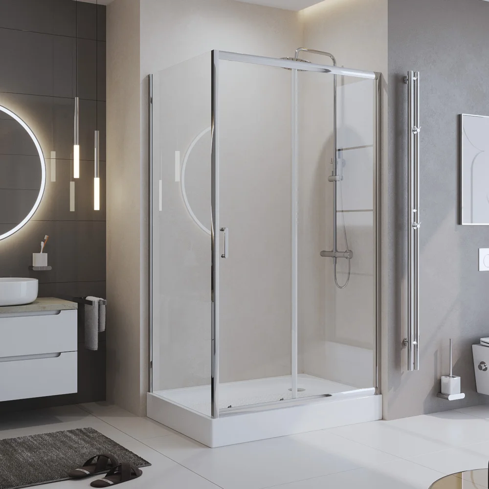 Душевой уголок BelBagno UNO-195-AH-1-100/80-C-Cr 1000x800 мм — Изображение 1