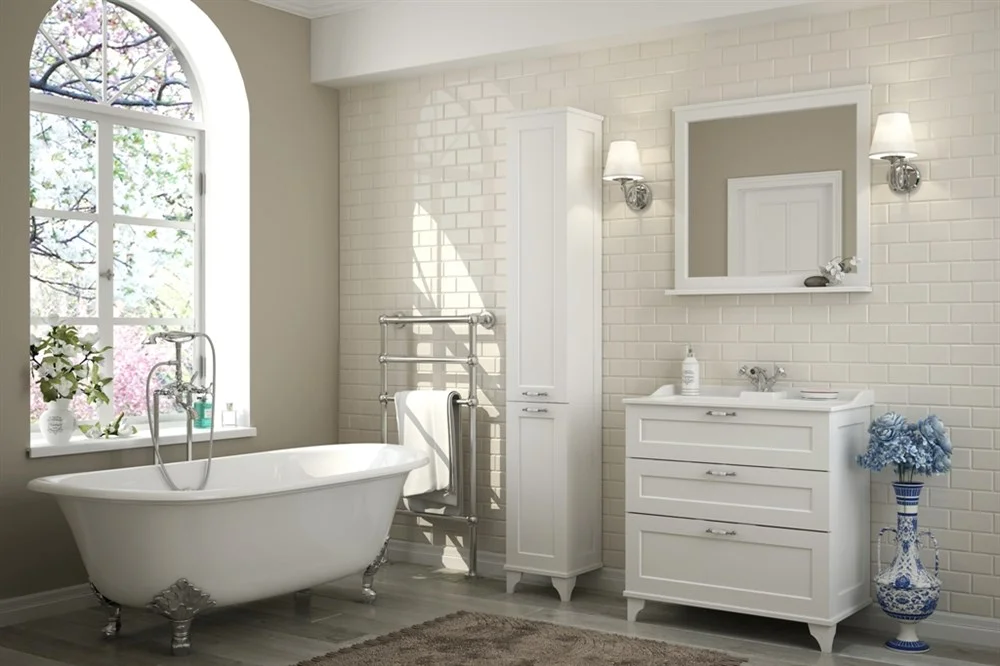 Тумба под раковину Aquaton Леон 80 Н дуб белый 1A187801LBPS0 Тумба под раковину Aquaton Леон 80 Н дуб белый 1A187801LBPS0