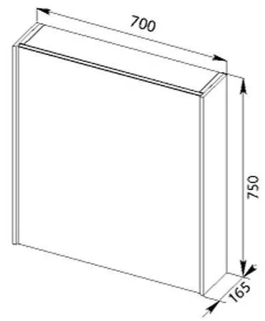 Зеркальный шкаф Aquanet Латина 70 белый 00179997 Зеркальный шкаф Aquanet Латина 70 белый 00179997