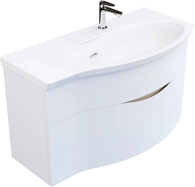 Тумба под раковину Kerama Marazzi Riva 100 см RV.100Rh\WHT.M правая, белая матовая — Изображение 2