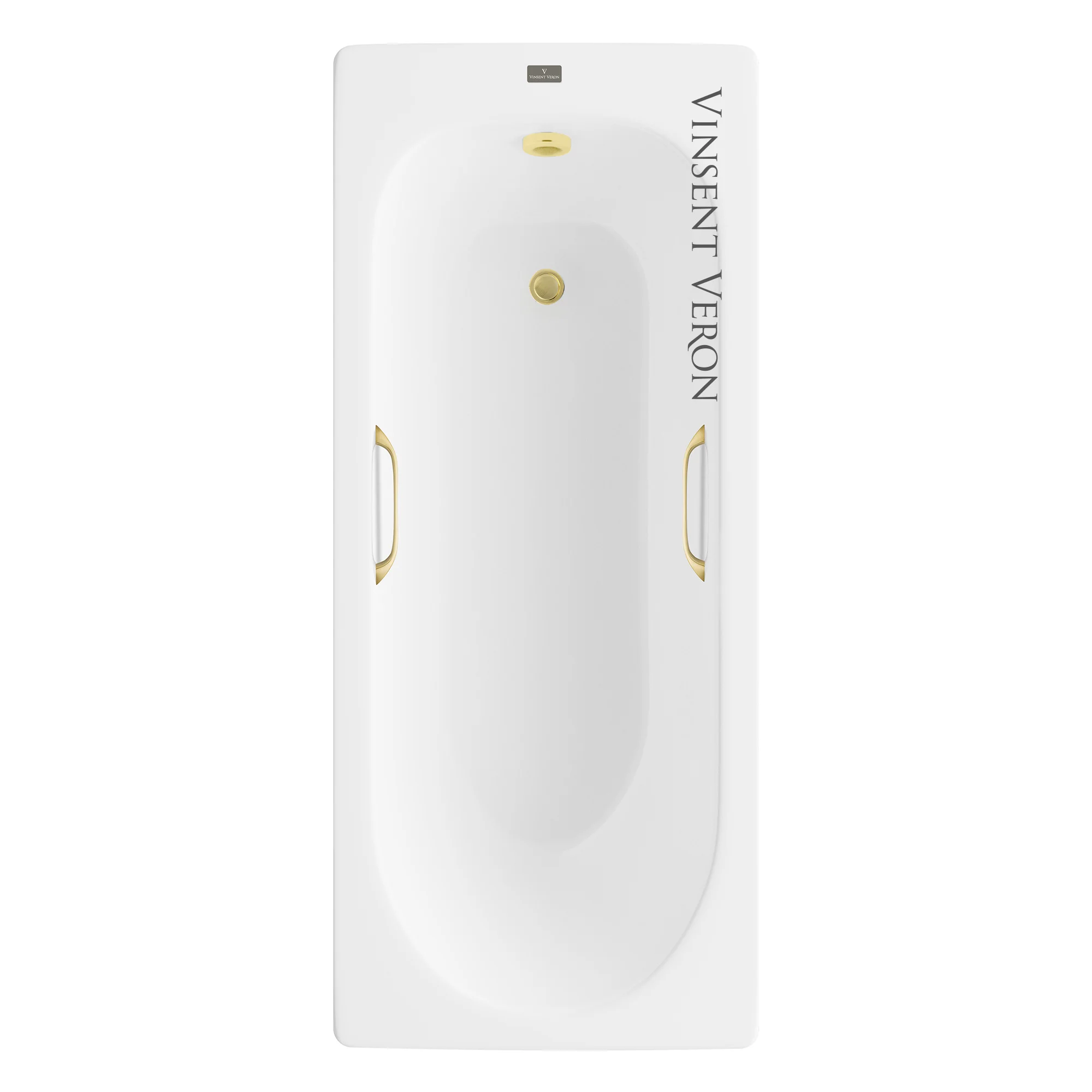 Ванна чугунная Vinsent Veron Soissons 170x70x42 VCN1707042H/VH0012MGD с ручками матовое золото Ванна чугунная Vinsent Veron Soissons 170x70x42 VCN1707042H/VH0012MGD с ручками матовое золото