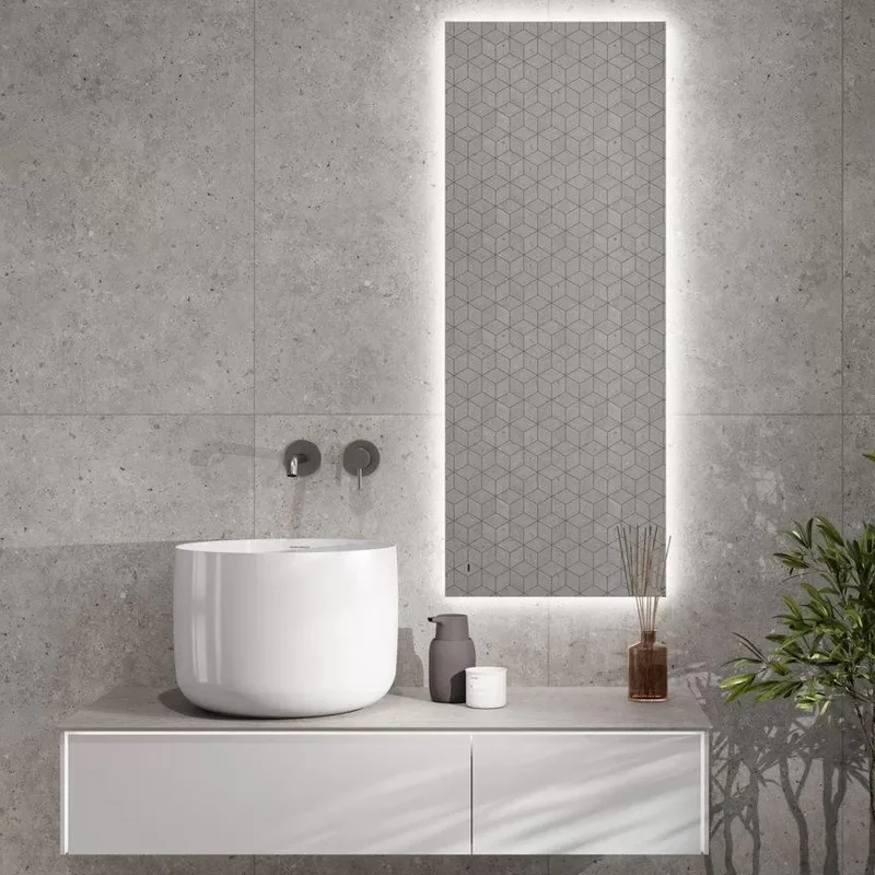 Зеркало Kerama Marazzi Vetrata S 450х1170 мм VE.S.mi.117\WHT сенсор со сменой цвета подсветки и антизапотевание, белое — Изображение 8