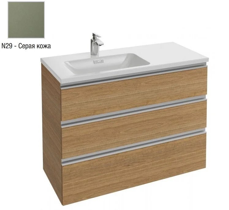 Тумба под раковину Jacob Delafon Vox EB2045-RA-N29 серая кожа 100 см Тумба под раковину Jacob Delafon Vox EB2045-RA-N29 серая кожа 100 см
