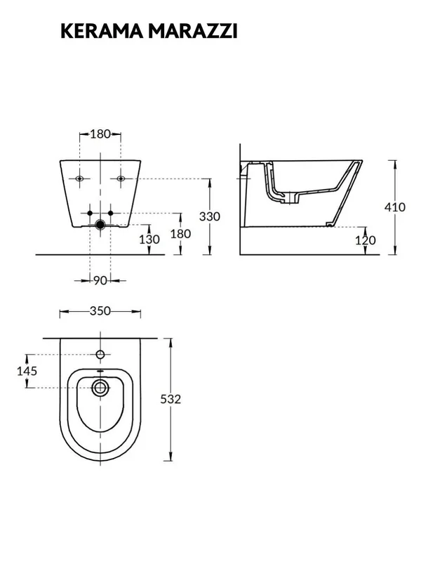 Биде подвесное Kerama Marazzi Plaza Modern PLM.bidet.02 белый глянцевый — Изображение 5