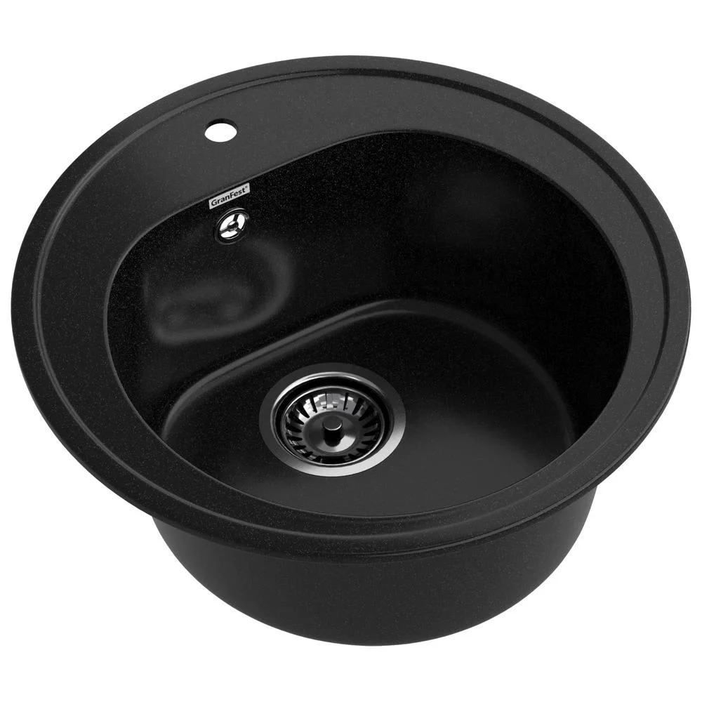 Кухонная мойка GranFest RONDO R-510 черный — Изображение 2