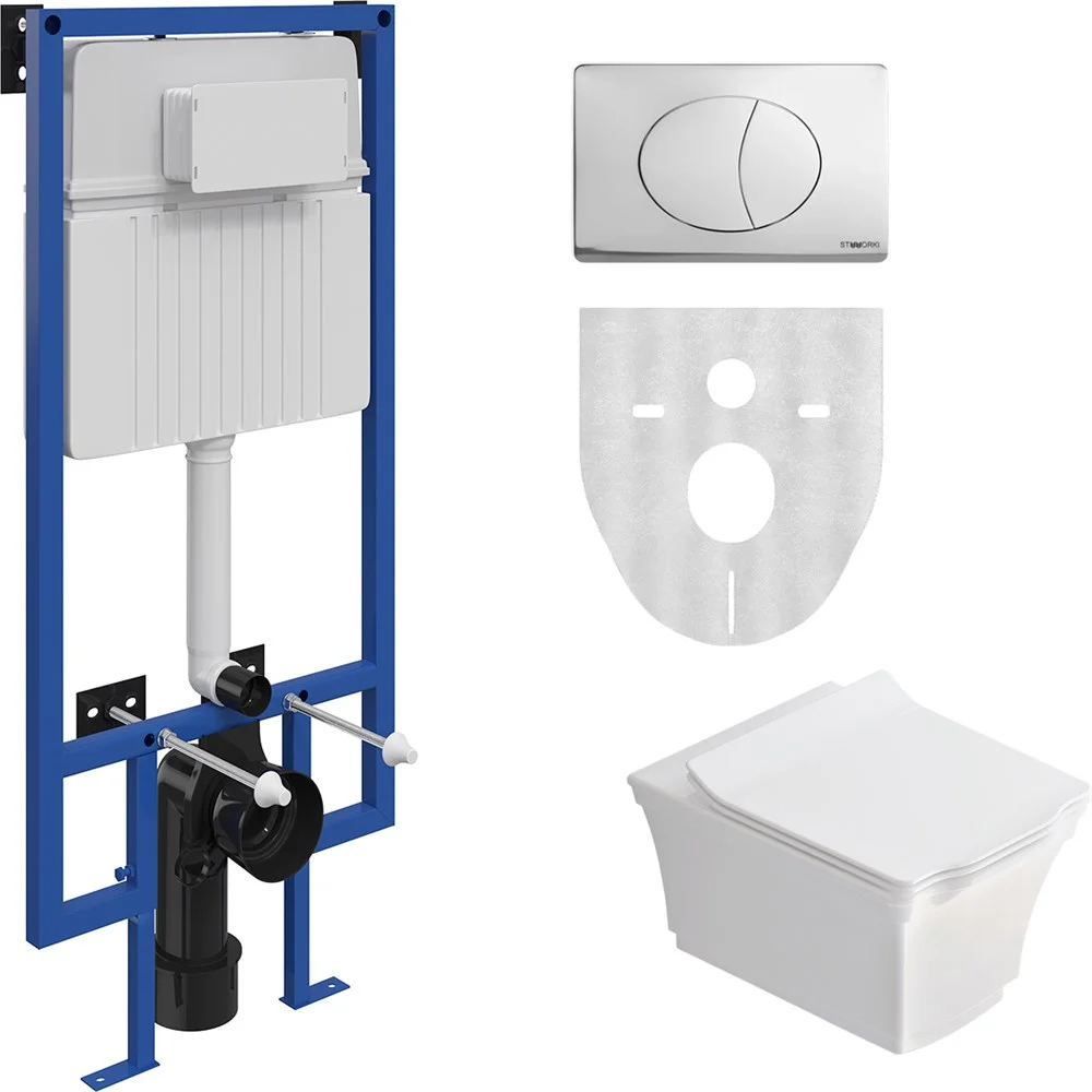 Комплект Унитаз подвесной STWORKI Хадстен SETK3304-0616-001-1-6000 с микролифтом + Система инсталляц 561329 Комплект Унитаз подвесной STWORKI Хадстен SETK3304-0616-001-1-6000 с микролифтом + Система инсталляц 561329