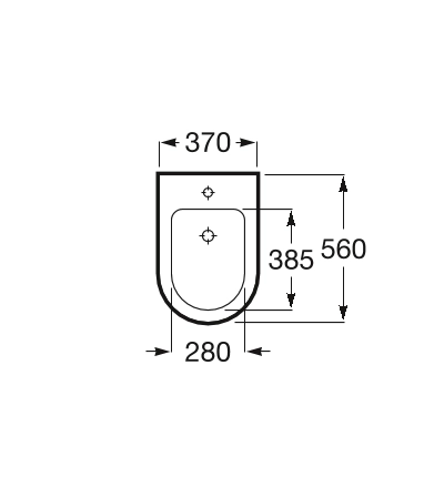 Крышка для биде Roca Inspira Round Soft Close 80652200B Крышка для биде Roca Inspira Round Soft Close 80652200B