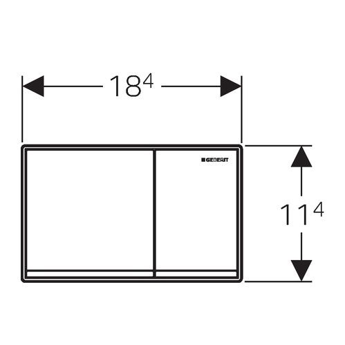 Клавиша смыва Geberit 115.081.SI.1 Omega 60 металл, стекло белое Клавиша смыва Geberit 115.081.SI.1 Omega 60 металл, стекло белое