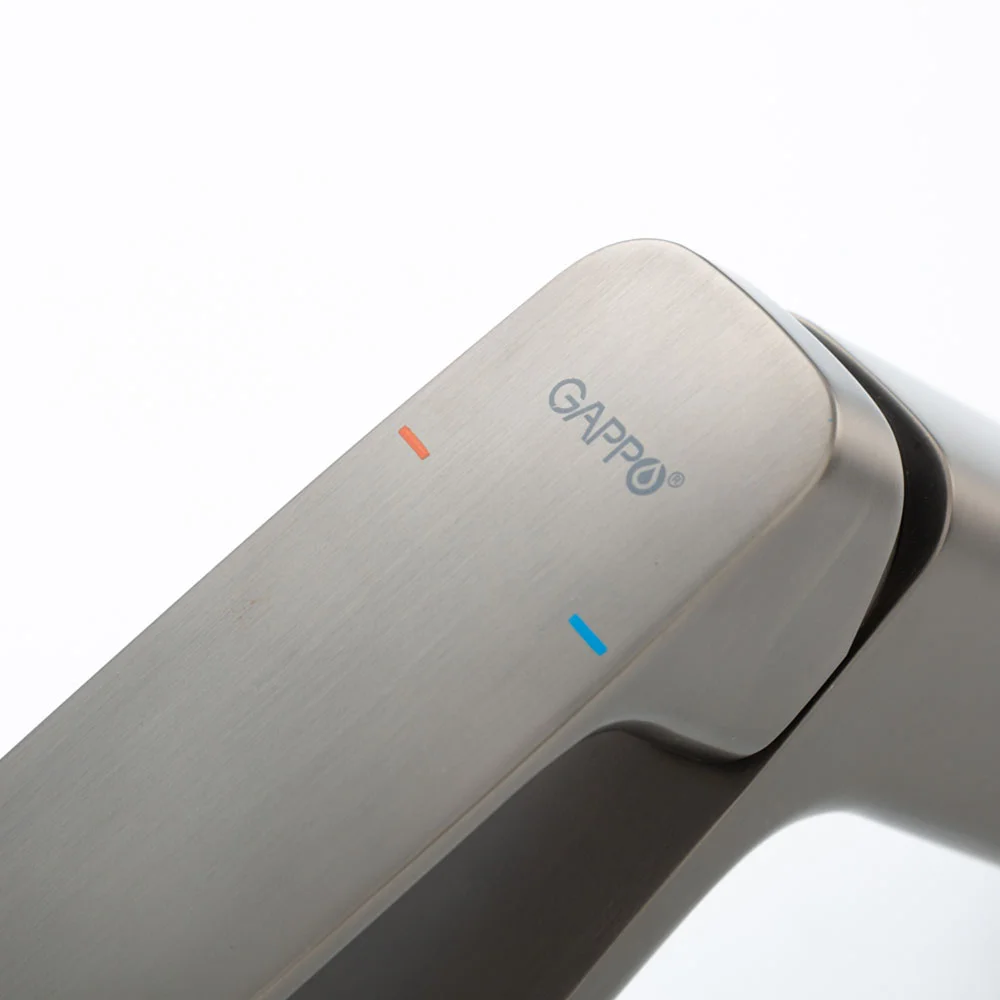 Смеситель для раковины Gappo G1028-9 оружейная сталь — Изображение 8