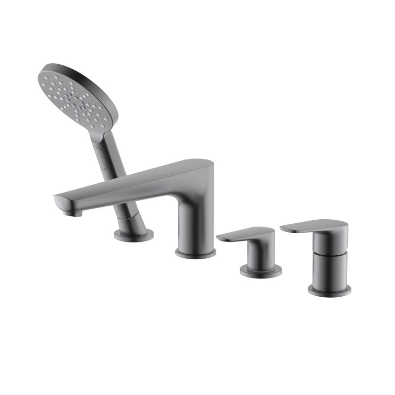 Смеситель на борт ванны Aquatek Бетта AQ1148BGM черный хром шлифованный Смеситель на борт ванны Aquatek Бетта AQ1148BGM черный хром шлифованный