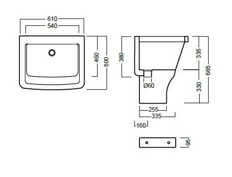 Ножки для постирочной раковины HATRIA Y1VC01 Ножки для постирочной раковины HATRIA Y1VC01