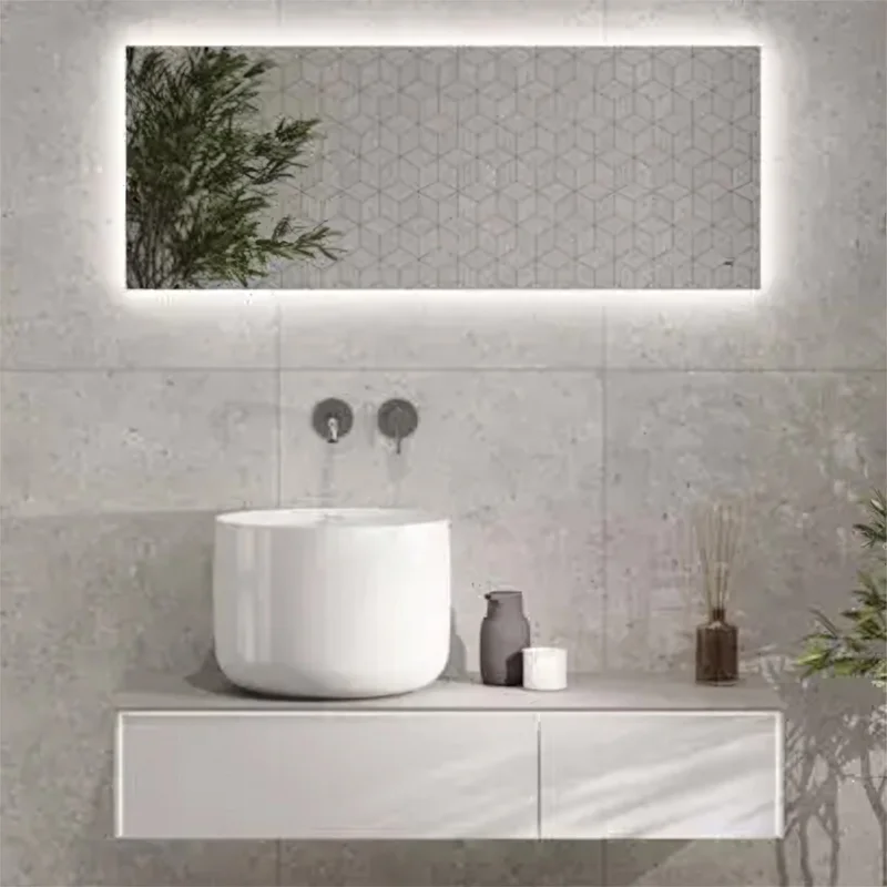 Зеркало Kerama Marazzi Vetrata S 450х1170 мм VE.S.mi.117\WHT сенсор со сменой цвета подсветки и антизапотевание, белое — Изображение 9