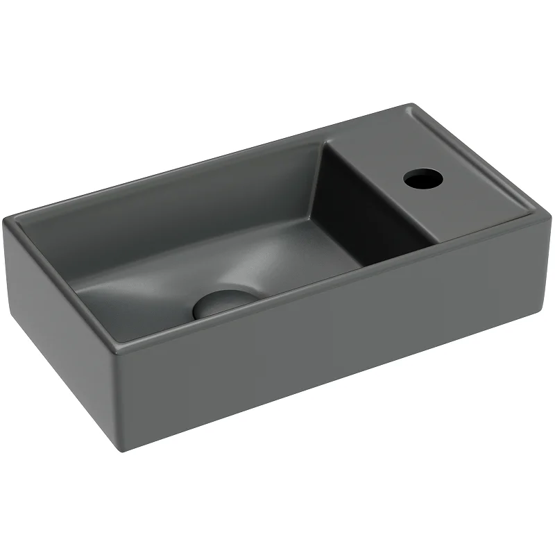 Раковина Ceramica Nova ELEMENT CN6051LMDH Темный Антрацит матовый подвесная Раковина Ceramica Nova ELEMENT CN6051LMDH Темный Антрацит матовый подвесная