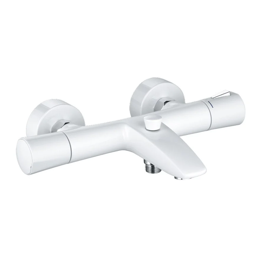 Смеситель для ванны Kludi Zenta 351019138 белый/хром термостатический Смеситель для ванны Kludi Zenta 351019138 белый/хром термостатический