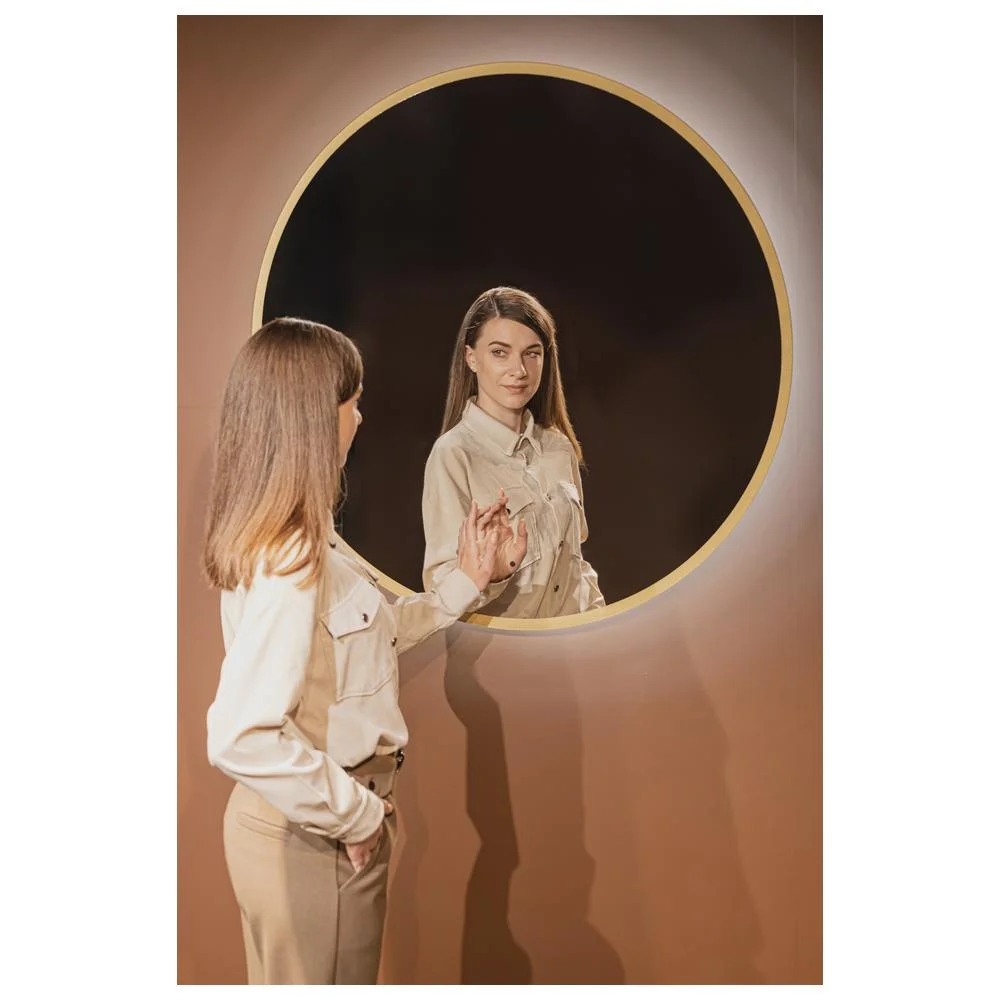 Зеркало Silver Mirrors Monaco-GOLD LED-00002767 d1000 бесконтактный сенсор — Изображение 5