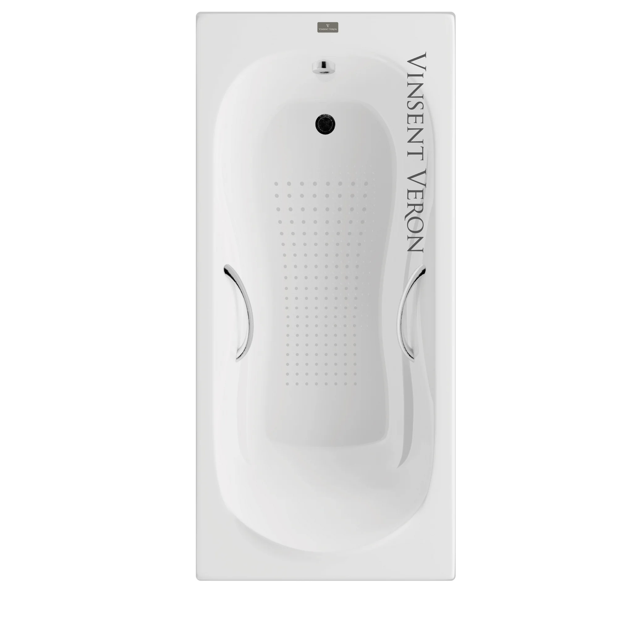 Ванна чугунная Vinsent Veron Haiti 170x80x42 VHT1708042H/VH008CH-AS с хромированными ручками и антискользящим покрытием Ванна чугунная Vinsent Veron Haiti 170x80x42 VHT1708042H/VH008CH-AS с хромированными ручками и антискользящим покрытием