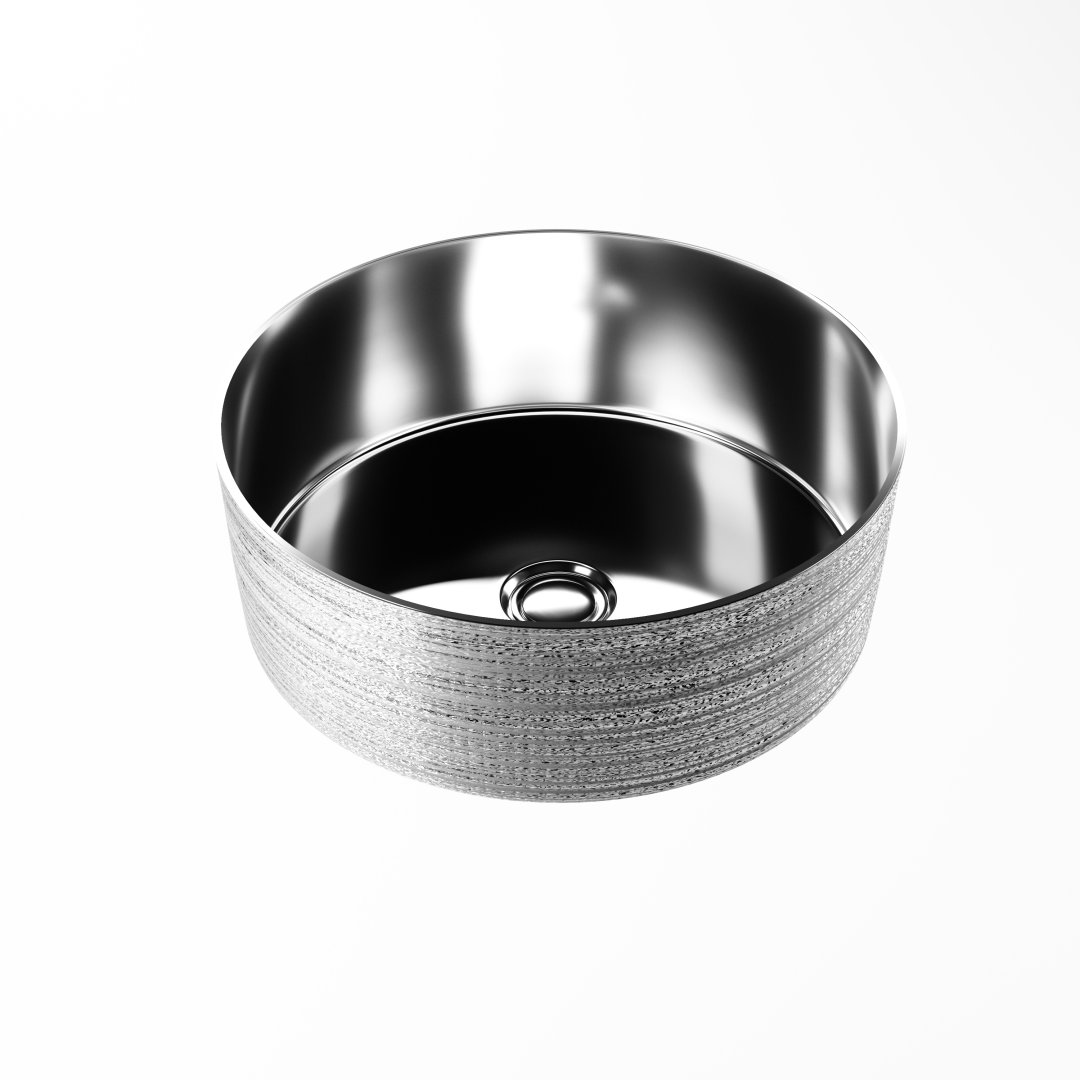 Раковина GROSSMAN Color GR-5020SS (355x355x115) серебро Раковина GROSSMAN Color GR-5020SS (355x355x115) серебро