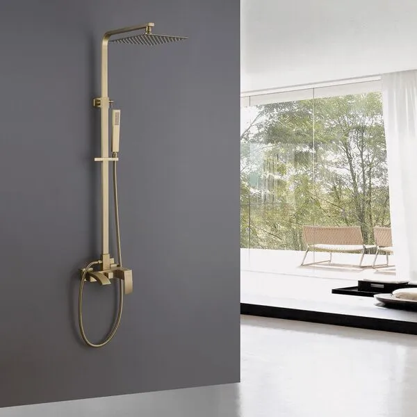 Душевая система ABBER Wasserfall AF8616GL с изливом, золото матовое — Изображение 2